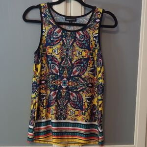 Vibrant Paisley Tank Top Boho Festival